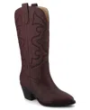 Journee Collection Womens Chantry Stacked Heel Dress Boots In Brown