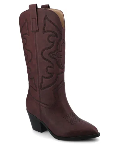 JOURNEE COLLECTION WOMEN'S CHANTRY MID SHAFT WESTERN BOOTS