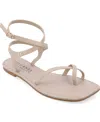 Journee Collection Womens Charra Ankle Strap Flat Sandals In Neutral