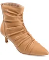 Journee Collection Women's Chevi Pointed Booties In Tan