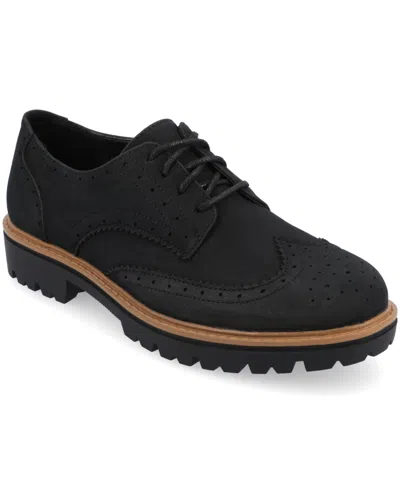 JOURNEE COLLECTION WOMEN'S CLAUDIYA OXFORD LUG SOLE LOAFERS