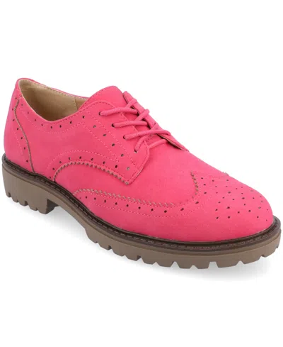 JOURNEE COLLECTION WOMEN'S CLAUDIYA OXFORD LUG SOLE LOAFERS