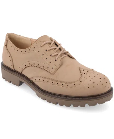 JOURNEE COLLECTION WOMEN'S CLAUDIYA OXFORD LUG SOLE LOAFERS