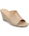 Journee Collection Women's Clementine D'orsay Slip-on Wedge Sandals In Taupe