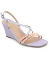 Journee Collection Clinne Wedge Sandal In Multi