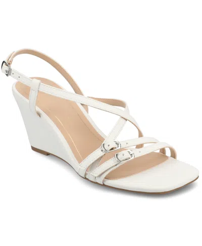 JOURNEE COLLECTION WOMEN'S CLINNE STRAPPY WEDGE SANDALS