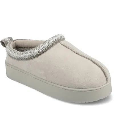 Journee Collection Women's Connway Round Toe Slippers In Grey