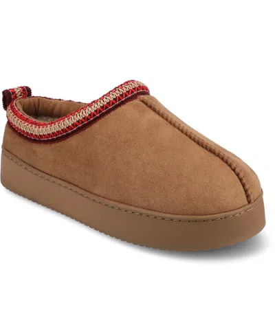 Journee Collection Women's Connway Round Toe Slippers In Tan
