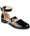 Journee Collection Constance Buckle Strap Flat In Black
