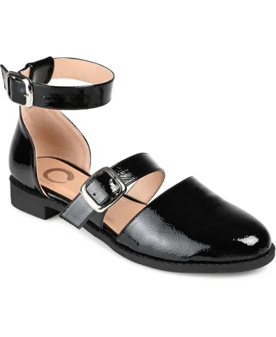 JOURNEE COLLECTION WOMEN'S CONSTANCE DOUBLE BUCKLE FLATS