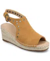 Journee Collection Women's Crisie Peep Toe Espadrille Wedge Sandals In Cognac