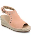 Journee Collection Crisie Espadrille Wedge Sandal In Pink