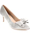 Journee Collection Collection Women's Crystol Wide Width Pump In Gray
