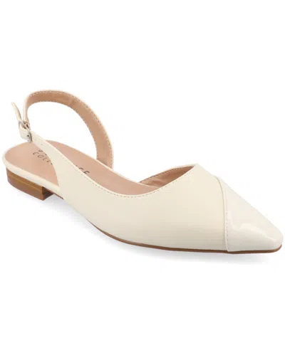 JOURNEE COLLECTION WOMEN'S DAPHNNE POINTED TOE SLINGBACK FLATS