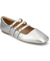 Journee Collection Darlin Multi Strap Mary Jane Flat In Silver