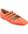 Journee Collection Darlin Multi Strap Mary Jane Flat In Orange