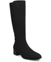 Journee Collection Women's Devri Block Heel Extra Wide Calf Knee High Boots In Black