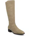 Journee Collection Women's Devri Square Toe Boots In Gray