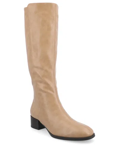 Journee Collection Women's Devri Knee High Boots In Tan