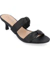 Journee Collection Dyllan Womens Round Open Toe Kitten Heel Pumps In Black