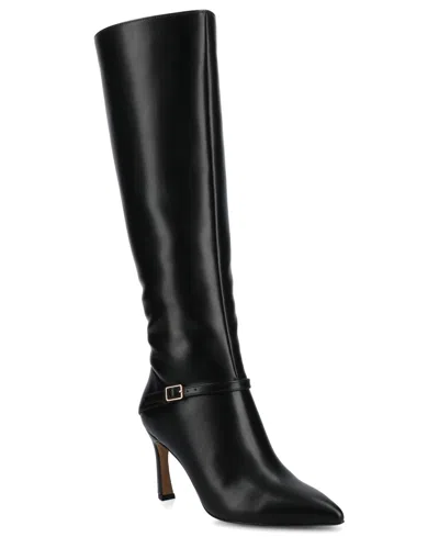 Journee Collection Women's Elara Stiletto Heel Dress Boots In Black