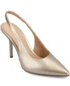 Journee Collection Women's Elenney Pointed Toe Slingback Pumps In Champagne