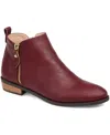 Journee Collection Womens Ellis Stacked Heel Booties In Burgundy