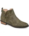 Journee Collection Women's Ellis Stacked Heel Booties In Green