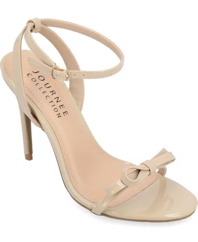 Journee Collection Women's Elvina Bow Stilettos In Nude