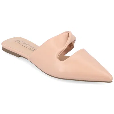 Journee Collection Enniss Flat Mule In Blush