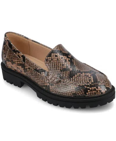 Journee Collection Ericka Lug Sole Platform Loafer In Multi