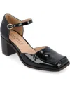 Journee Collection Evangeline Block Heel Pump In Black