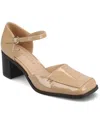 Journee Collection Women's Evangeline Square Toe Pumps In Patent,nude