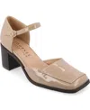 Journee Collection Collection Women's Tru Comfort Foam Evangeline Pumps In Patent,taupe
