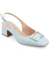 Journee Collection Everlee Womens Square Block Heel Pumps In Blue