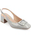 Journee Collection Everlee Womens Square Block Heel Pumps In Gray