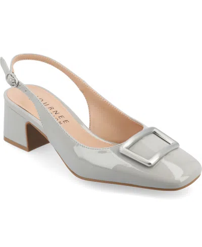 JOURNEE COLLECTION WOMEN'S EVERLEE SLINGBACK SQUARE TOE PUMPS