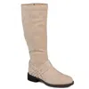 Journee Collection Collection Women's Extra Wide Calf Meg Boot In Stone