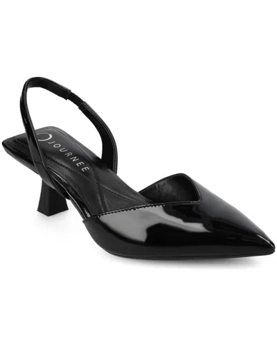 Journee Collection Women's Fallon Low Pointed Toe Pumps In Black