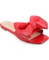 Journee Collection Tru Comfort Foam Fayre Bow Flat In Red