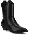 Journee Collection Fritzie Western Ankle Boot In Black