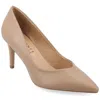 Journee Women's Gabriella Supernatural Shades Tru Comfort Foam Slip On Pointed Toe Pumps In Brown