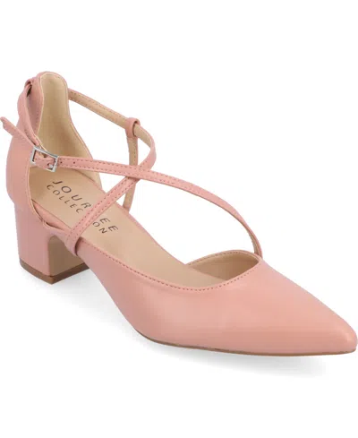 JOURNEE COLLECTION WOMEN'S GALVINN CRISSCROSS POINTED TOE PUMPS