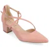 Journee Collection Journee Womens Galvinn Crisscross Strap Pointed Toe Pumps In Gold