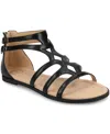 Journee Collection Women's Genneva Zipper Flat Sandals In Black
