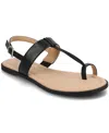 Journee Collection Womens Gerra Flat Sandals In Black