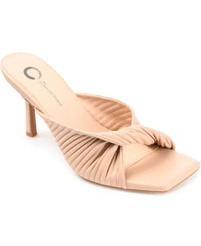 JOURNEE COLLECTION WOMEN'S GREER PLEATED SANDALS