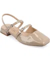 Journee Collection Gretchenn Womens Square Closed Toe Mary Jane Shoes In Taupe