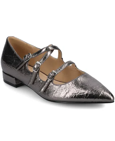 Journee Collection Women's Gretel Pointed Toe Flats In Gray