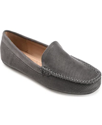 Journee Collection Collection Women's Comfort Wide Width Halsey Loafer In Grey